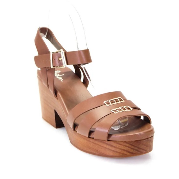 Boden brown heeled platform sandals clogs 37 - Picture 2 of 11